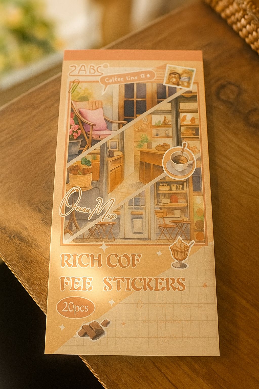 Rich and Kahve Konseptli Sticker Book–20 sayfa  Bullet Journal ve Defter Süsleme İçin Retro Etiket Seti