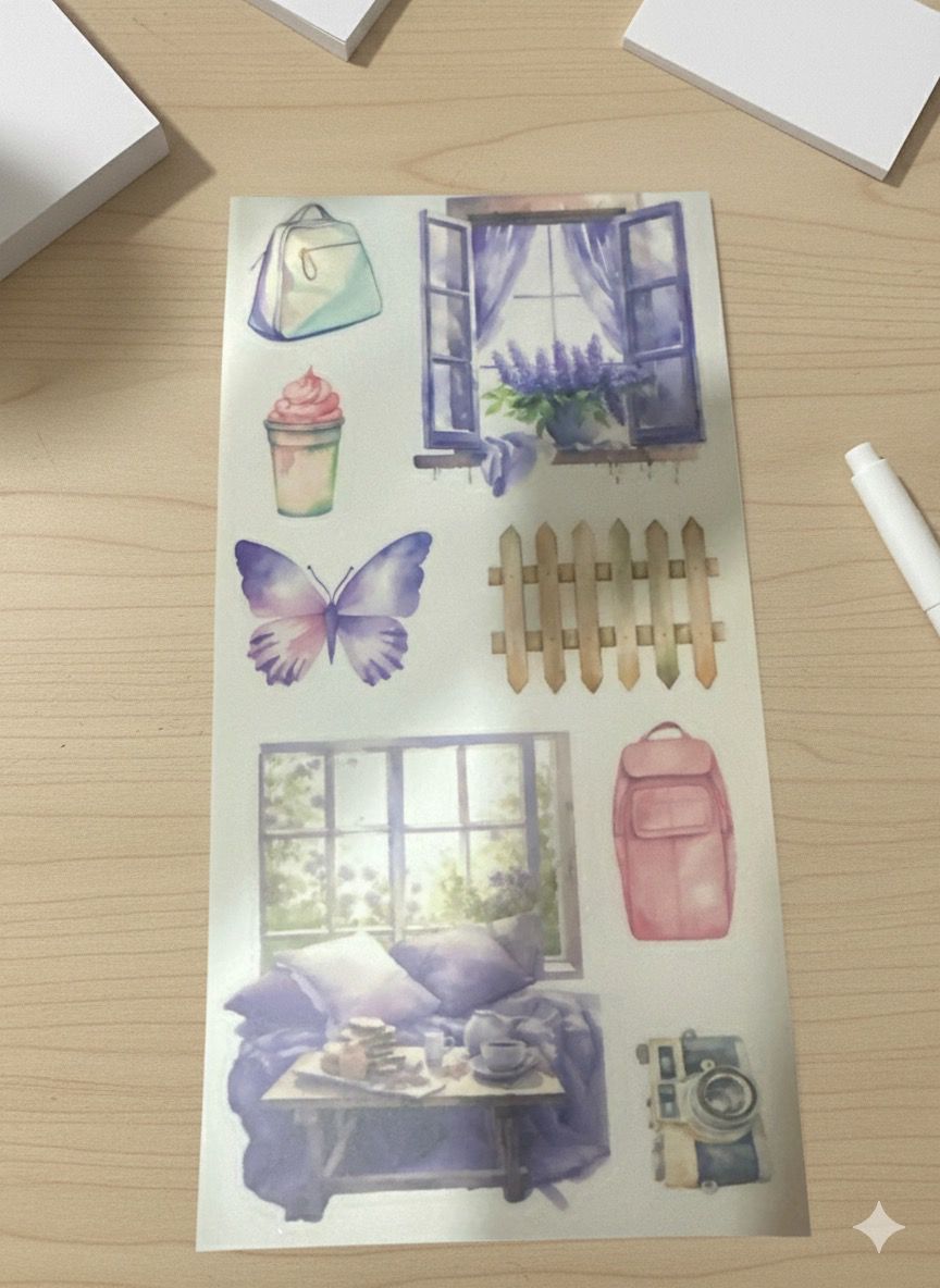 Güneşli & Sıcak Konsept Sticker Kitabı 20 sayfa– Bullet Journal ve Defter Süsleme İçin |Hediye Ofisi