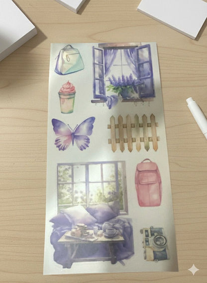 Güneşli & Sıcak Konsept Sticker Kitabı 20 sayfa– Bullet Journal ve Defter Süsleme İçin |Hediye Ofisi