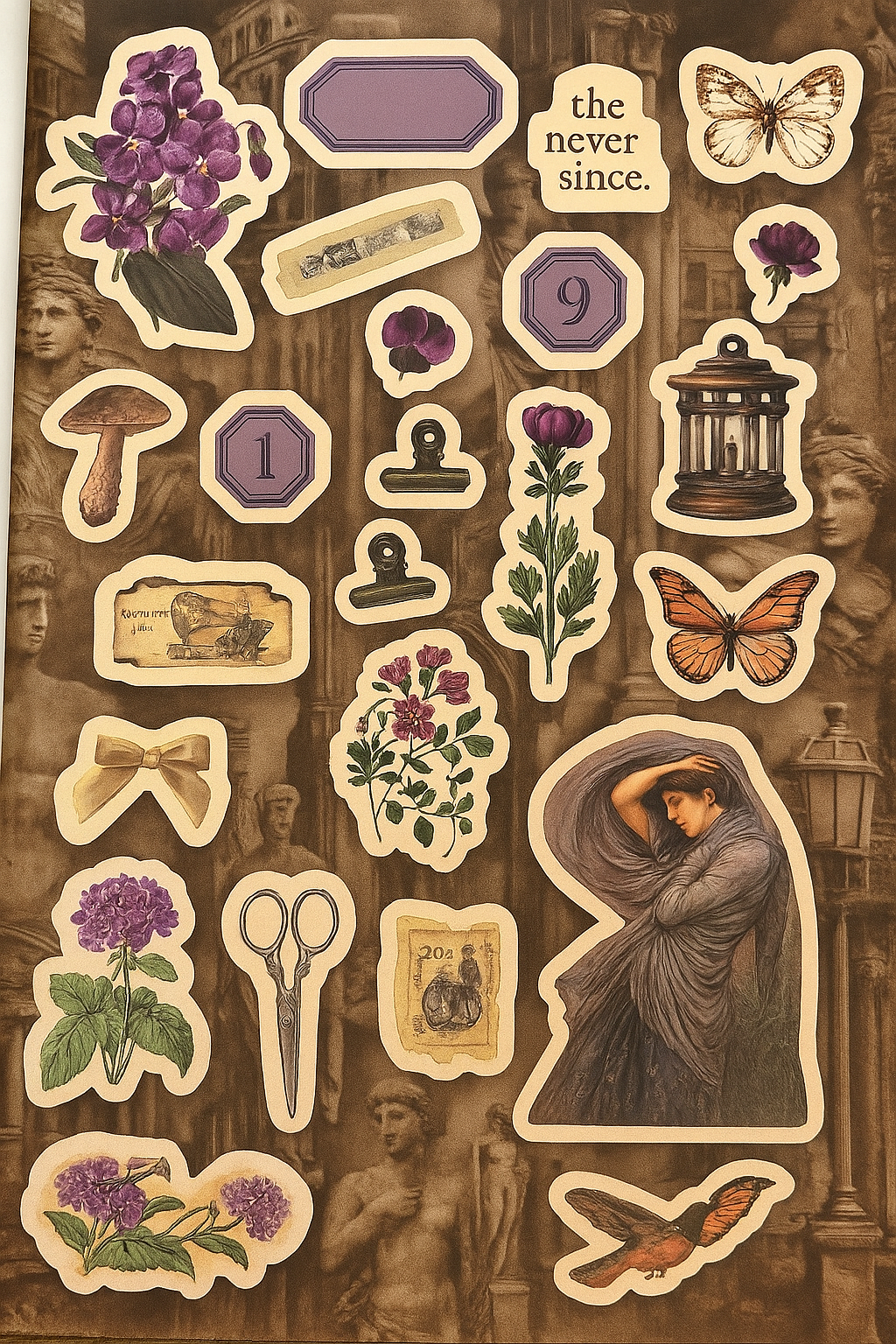 Hediye Ofisi 45 Sayfa Wintage Sticker Kitabı– Bullet Journal & Scrapbook için Renkli Bantlar