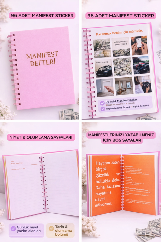 Manifest Challenge Ajandası, Olumlama Kişisel Gelişim ve Rehber Ajanda