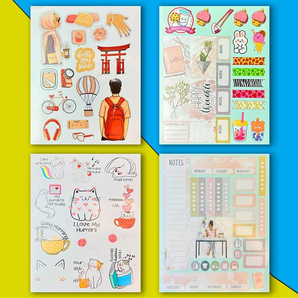 My DIY Sticker Book 24 * 17 cm 16 Sayfa Özel Tasarım Rengarenk Sticker Kitabı