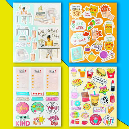My DIY Sticker Book 24 * 17 cm 16 Sayfa Özel Tasarım Rengarenk Sticker Kitabı
