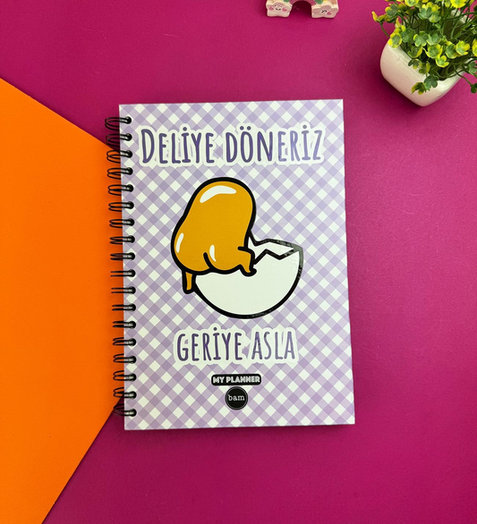 Deliye Döneriz Geriye Asla Tasarımlı Konuşan Ajanda Yıllık Planlayıcı