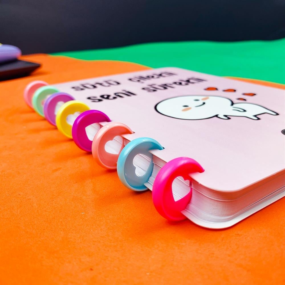 Sütü Çilekli Seni Sürekli Tasarımlı Kalp Spiralli Defter