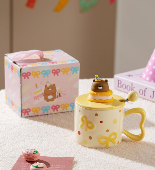 Bear Tasarımlı Premium Seramik Kupa