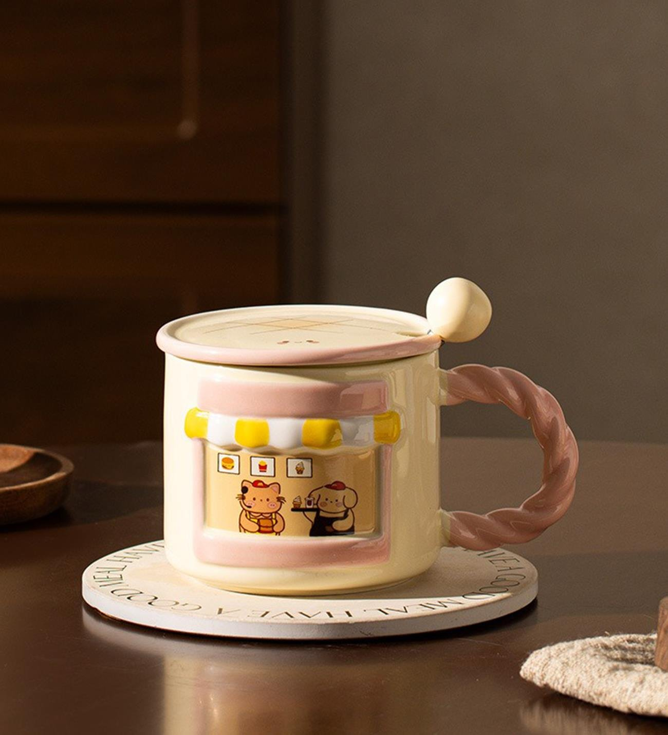 Happy Everyday Sevimli Ayı Tasarımlı Seramik Kupa