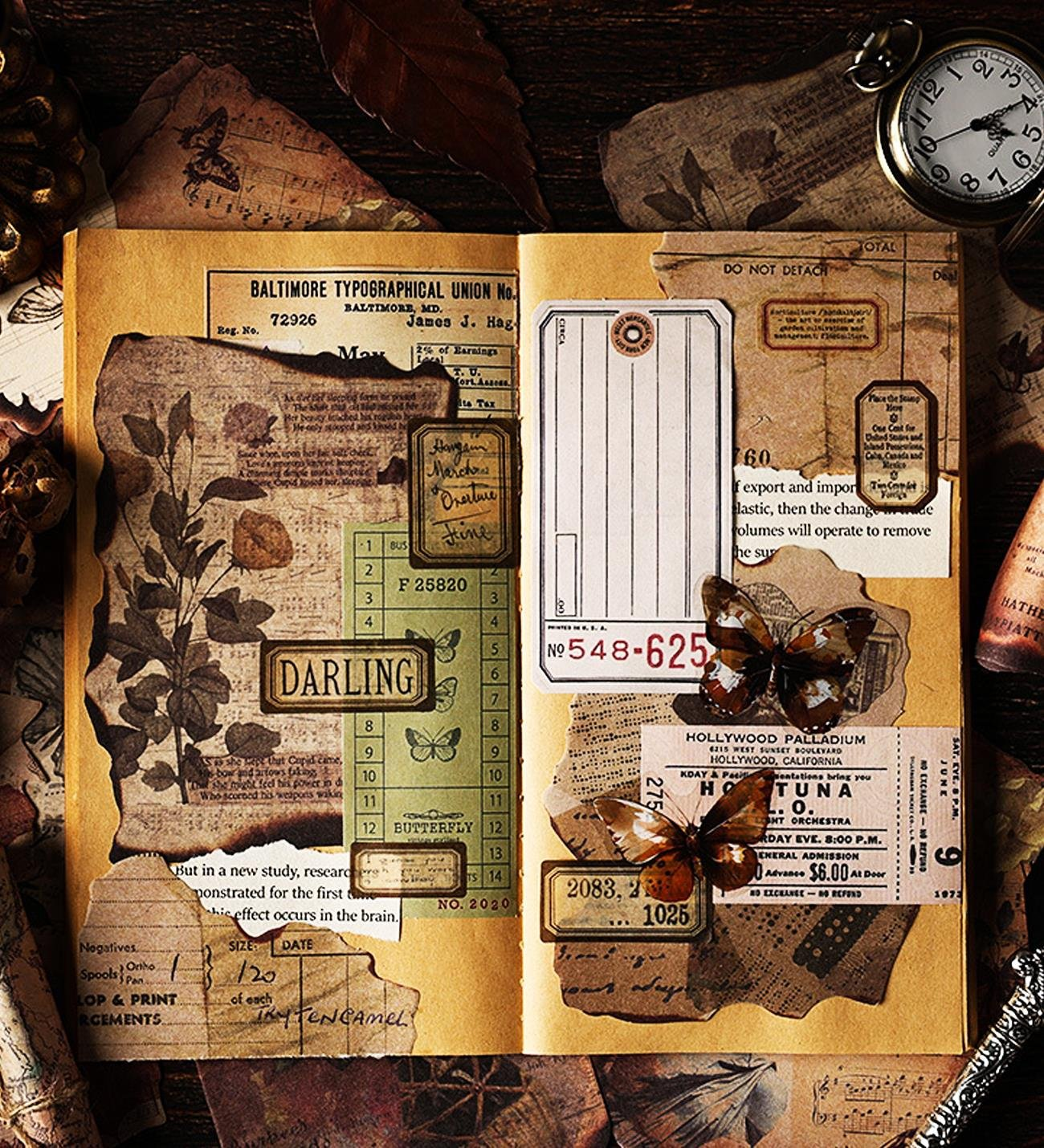 Retro Tasarım Scrapbook Kağıdı