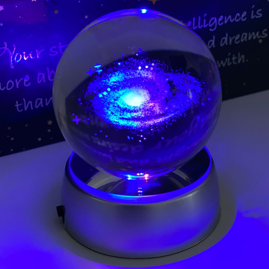 Samanyolu Galaxy Işıklı Cam Küre