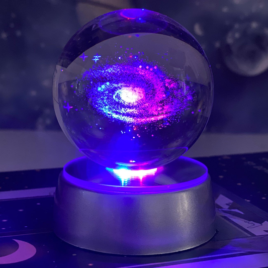 Samanyolu Galaxy Işıklı Cam Küre