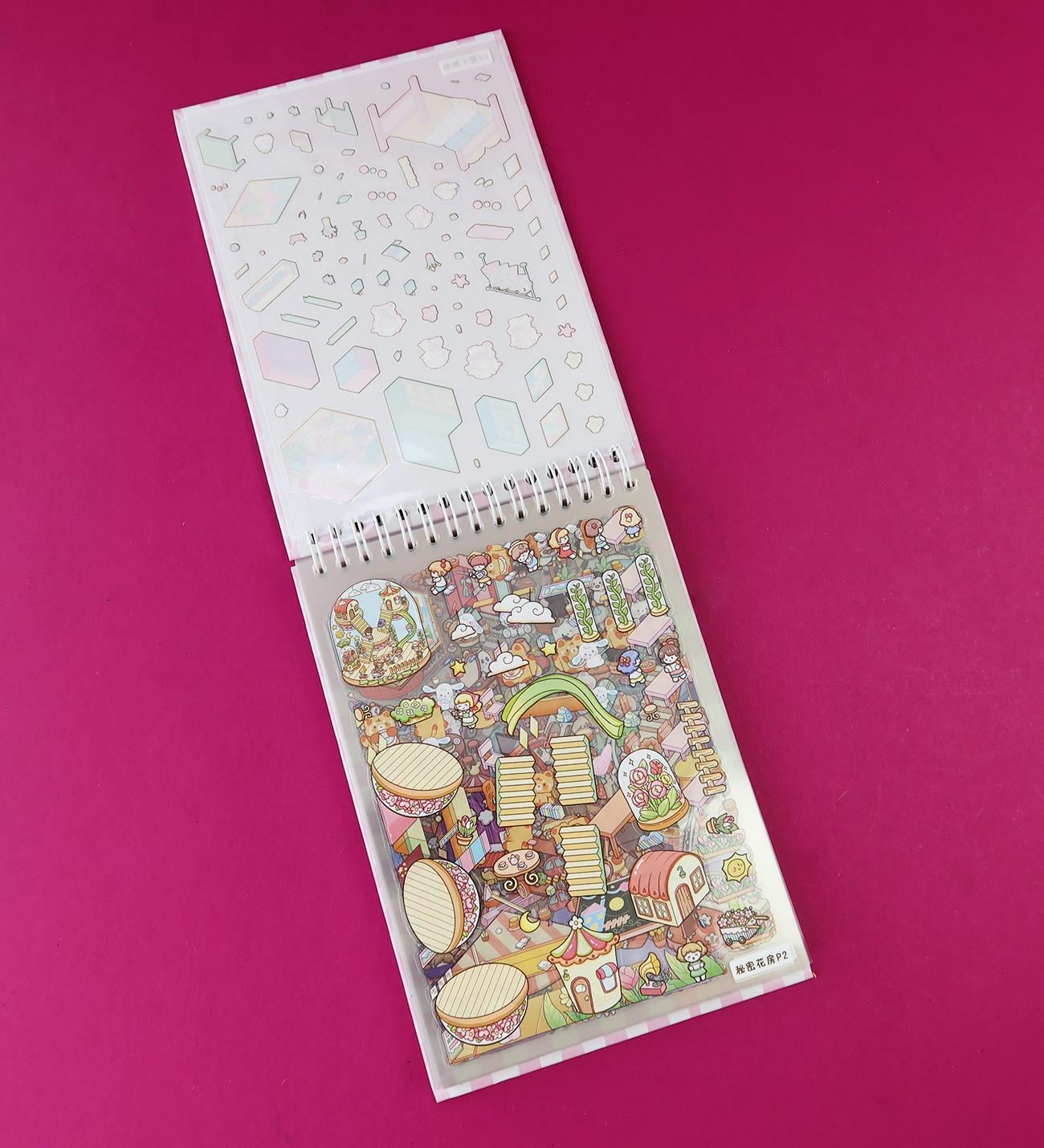20 Yaprak Etiket, 20 Yaprak Sticker-Kendin Yap Sticker Defter 3D Sticker Seti-İzometrik Sticker