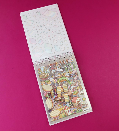 20 Yaprak Etiket, 20 Yaprak Sticker-Kendin Yap Sticker Defter 3D Sticker Seti-İzometrik Sticker