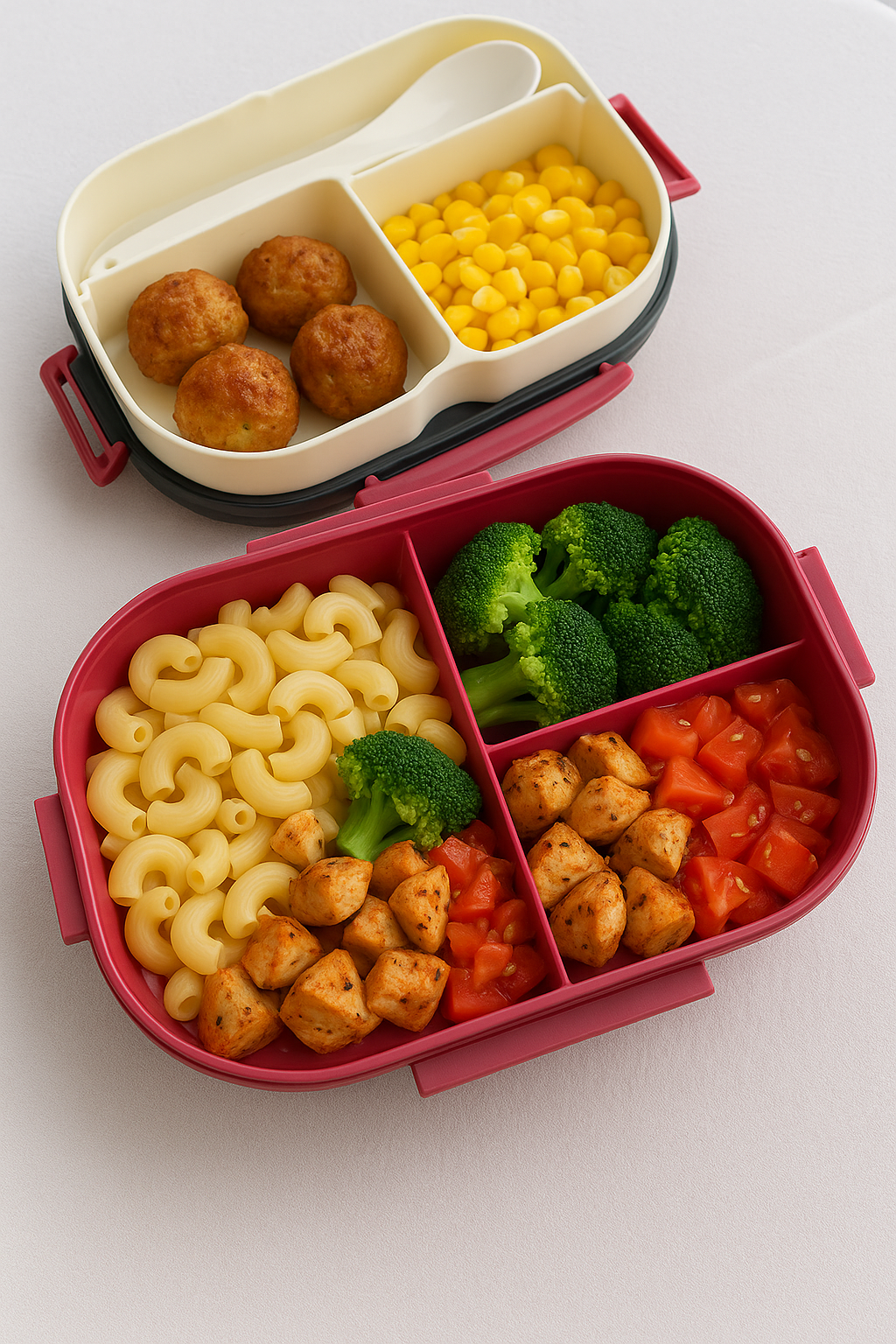 2 Katlı Taşınabilir Yemek Kabı Lunch Box Diyet Beslenme Kutusu Saklama Kabı Çatal Kaşıklı Sefer Tası