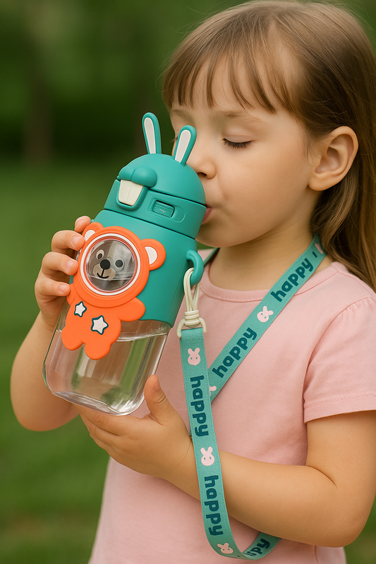 Sevimli 1000 Ml Ayıcık Model Su Matarası Su Şişesi Suluk Bpa Içermez Suluk Çocuk Okul Su Şişesi